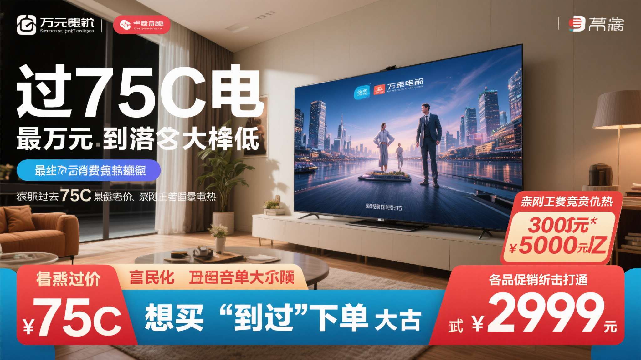 Q1中国电视市场数据:75英寸连续两年成为最受欢迎尺寸 首先是价格门槛的大幅降低。 过去,75英寸电视动辄上万元的售价让不少消费者望而却